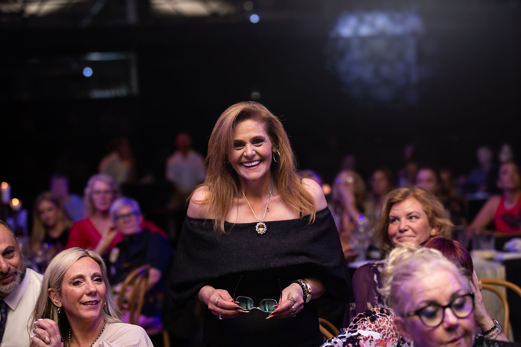 Guest beaming with joy at the SLAI Awards night