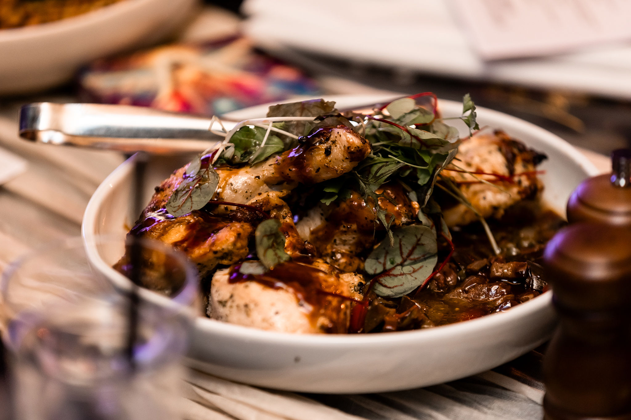 Glazed chicken dish at the SLAI Awards Gala dinner